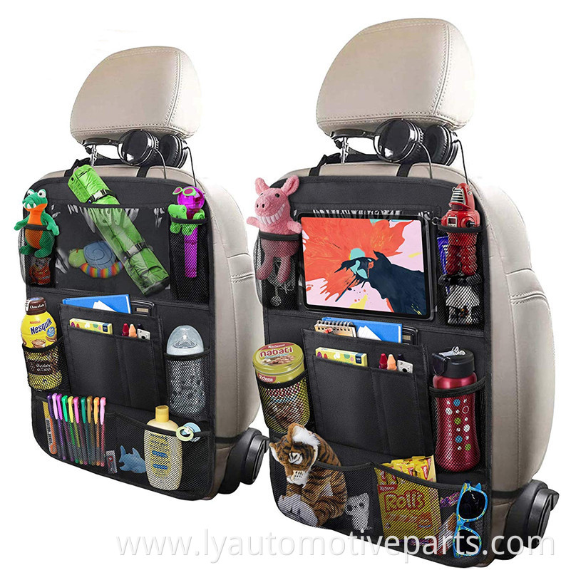 Oxford Fabric Material OEM Touch Screen Tablet Holder Kids Backseat Car Pocket Organizer